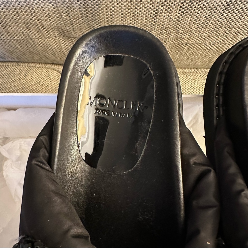 Moncler N°4 Simone Rocha Slides Black with Beading Size 36 NWT - Picture 4 of 8